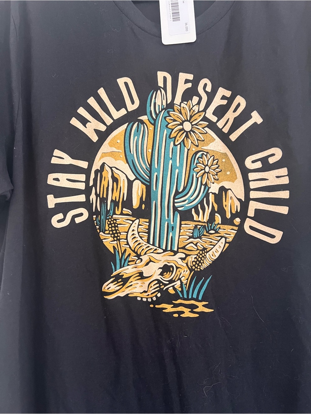 Stay Wild Desert Child Graphic Tee - Black